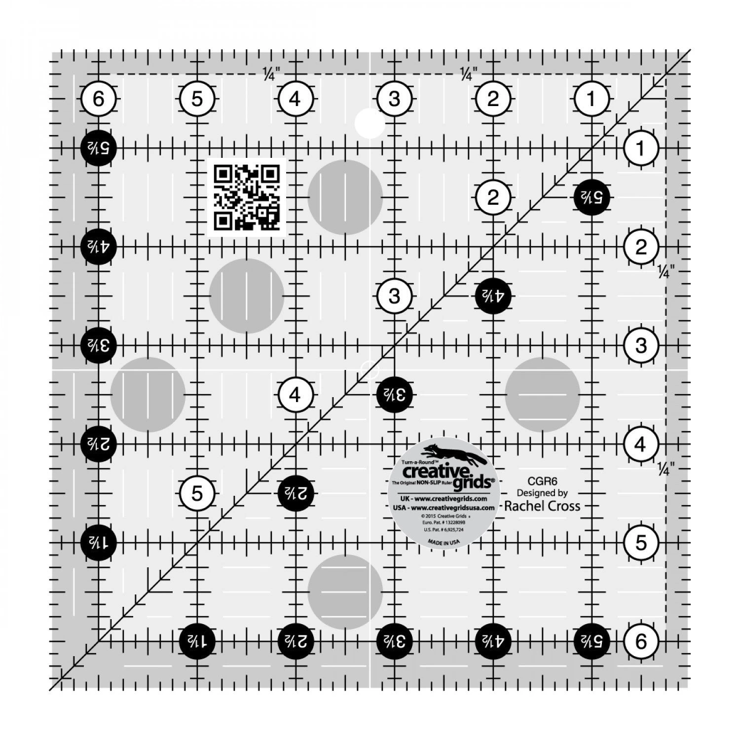 Creative Grids 6.5" Ruler 3 Creative Grids 6.5" Ruler