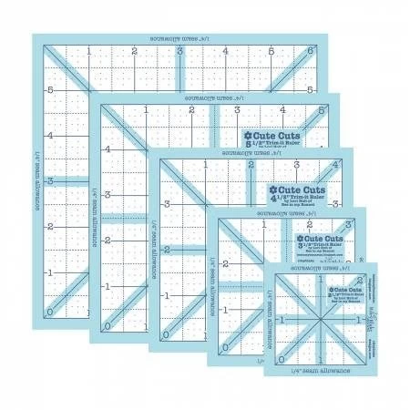 Lori Holt Cute Cuts Trim-It Square Ruler Pack 3 Lori Holt Cute Cuts Trim-It Square Ruler Pack