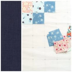 Embroidery Flower Quilt Kit Featuring Tilda Solid Basics 17 Embroidery Flower Quilt Kit Featuring Tilda Solid Basics -Bella Rose Quilts BRQINDandGrid