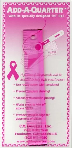 Add-A-Quarter Ruler ~ Pink