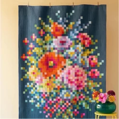 Embroidery Flower Quilt Kit Featuring Tilda Solid Basics