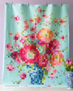 Flower Vase Quilt Kit Featuring Tilda Solid Basics