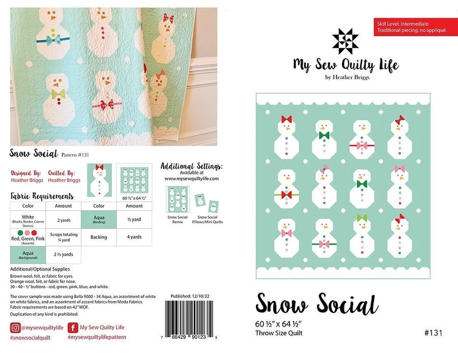 Snow Social By My Sew Quilty Life 3 Snow Social By My Sew Quilty Life