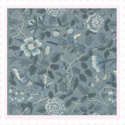 Bleu De France Quilt Kit Featuring Sacre Bleu Fabric Designed By French General For Moda Fabrics-Aria & Ava Pattern- 70" X 70" -Bella Rose Quilts Sacre Blue Quilt Kit Backing Aria Ava Pattern Bella Rose Quilts