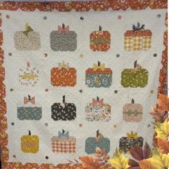 Fall Prissy Pumpkins Quilt Kit Featuring Cozy Up By Corey Yoder For Moda (*Quilt Image Coming Soon*)