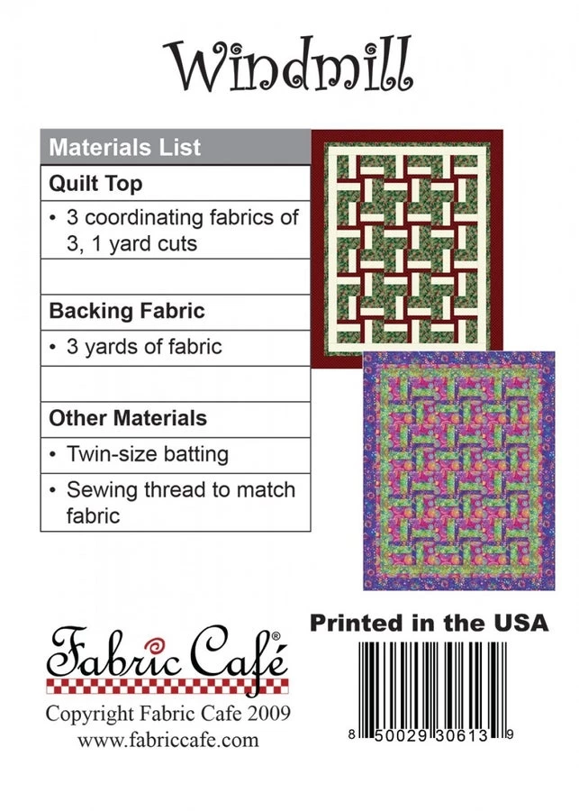 Windmill ~ 3-Yard Quilts By Fabric Cafe 4 Windmill ~ 3-Yard Quilts By Fabric Cafe - Image 2