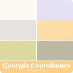 (6 Pieces) Georgia Coordinating Moda Bella Solids Half Yard Bundle