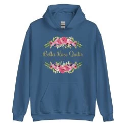 Bella Rose Quilts Signature Hoodie -Bella Rose Quilts unisex heavy blend hoodie indigo blue front 67e58a17ddd8b