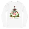 Merry Christmas Long Sleeve T-Shirt -Bella Rose Quilts unisex long sleeve tee white front 67e585c23e975