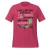 I Will Not Buy T-Shirt -Bella Rose Quilts unisex staple t shirt heather raspberry front 67e58494bcee4