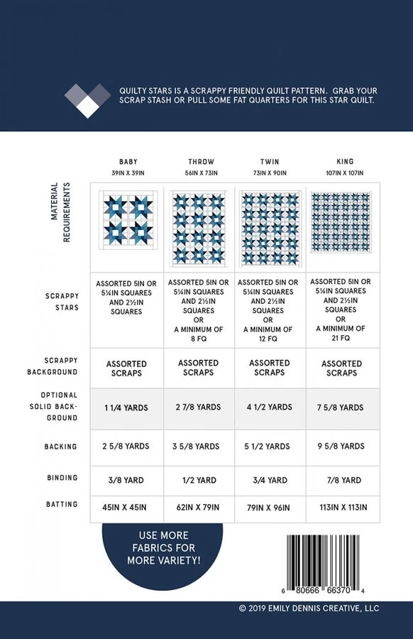 Quilty Stars Quilt Pattern 4 Quilty Stars Quilt Pattern - Image 2