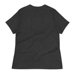 Bella Rose Quilts Signature Crew Neck Tee -Bella Rose Quilts womens relaxed t shirt dark grey heather back 67e58aa1b36d8