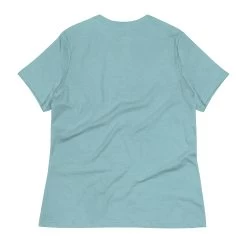 Bella Rose Quilts Signature Crew Neck Tee -Bella Rose Quilts womens relaxed t shirt heather blue lagoon back 67e58aa1b514d