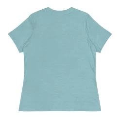 Works With Her Hands T-Shirt -Bella Rose Quilts womens relaxed t shirt heather blue lagoon back 67e594759b891