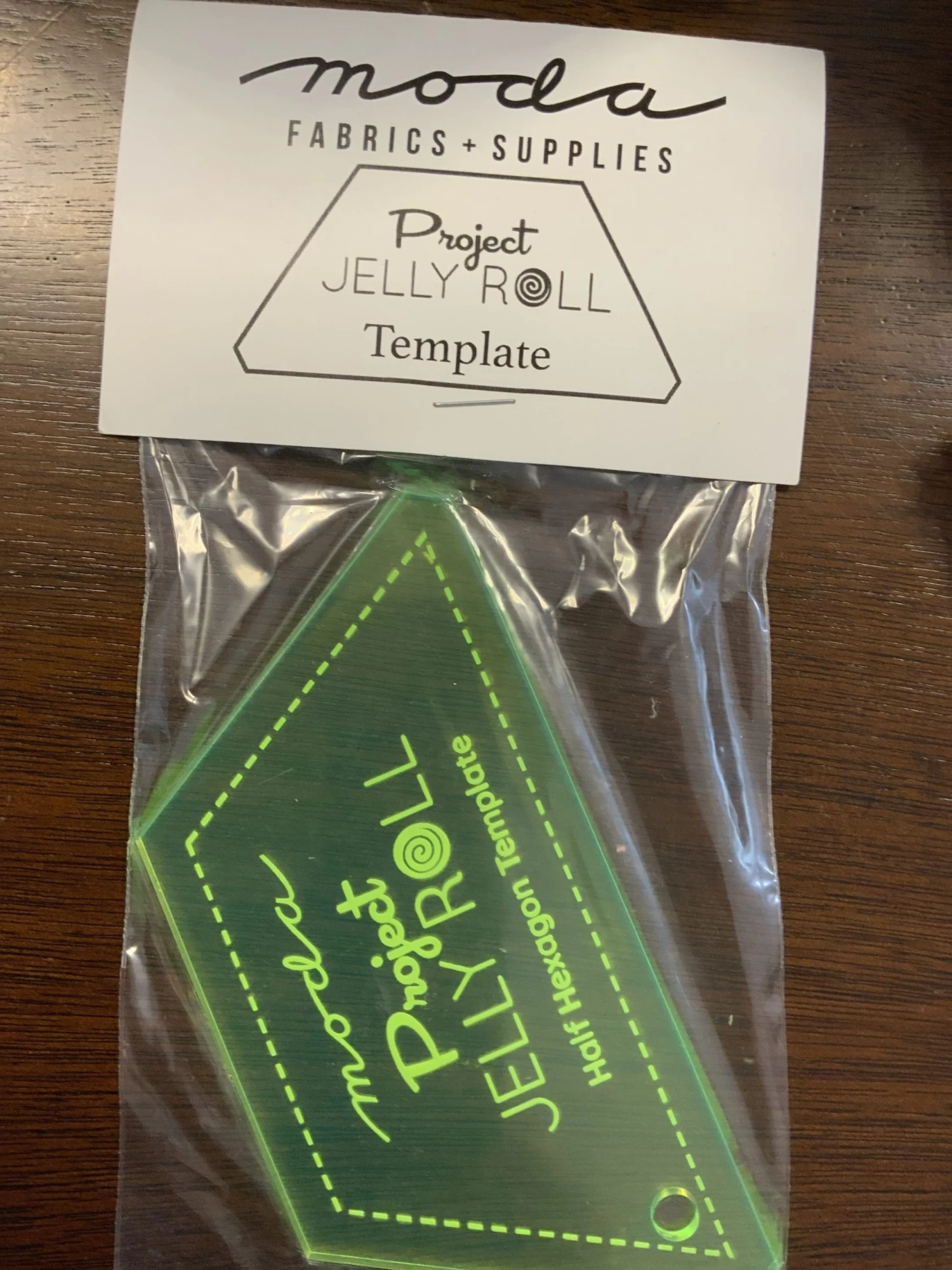 Moda Project Jelly Roll Half Hexi Template 3 Moda Project Jelly Roll Half Hexi Template